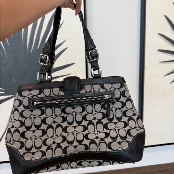Coach Black and Gray Shoulder Bag - Picture 1 of 1